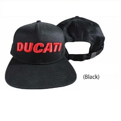 DUCATI หมวกแก๊ปปีกแบนทรงฮิพฮอพ สีดำ DCT50 002 LG