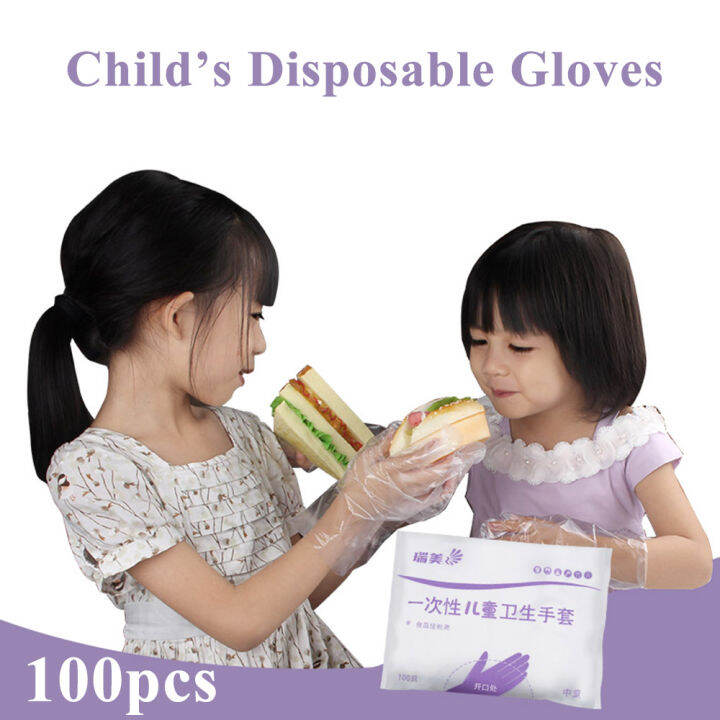 ESFDGL Party Food Children Durable Multipurpose Kid Gloves Disposable