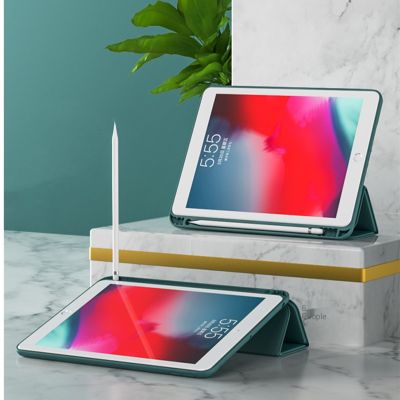 【DT】 hot  For iPad 10.2 8th 2018 2017 9.7 Case Smart Cover with Pencil Holder For Mini 5 10.5 Pro 11 2021 Air 5 2022 For iPad Air 4 10.9