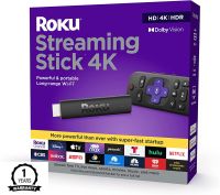 Roku Streaming Stick 4K | Streaming Device 4K/HDR/Dolby Vision with Roku Voice Remote and TV Controls [Ready to Ship from Bangkok]