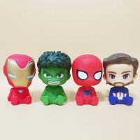 CARDDI PVC โมเดลของเล่น อะนิเมะ ตกแต่งเค้ก ไอรอนแมน แอ็คชั่นฟิกเกอร์ สไปเดอร์แมน Marvel Avengers ฮัลค์