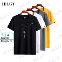 Ielgyผู้ชายแขนสั้นเสื้อยืดเสื้อคอกลมใหม่เสื้อเชิร์ตขนาดใหญ่เสื้อยาวปิดถึงก้น