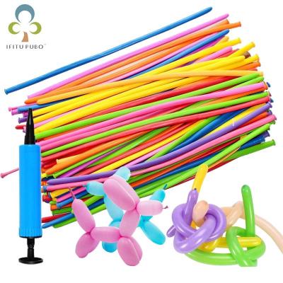 100pcs/50Pcs Long Magic Balloon Weaving Balloon DIY Birthday Party Decoration Balloon Color Wedding Ceremony Decorations GYH Balloons