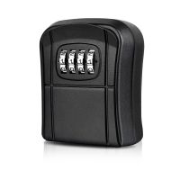 Key Box Wall Mounted Mini Key Safe Outdoor Key Box with Resettable 4-Digit Numeric Code Waterproof Key Box