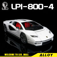 LEO 1:24 Countach LPI 800-4โลหะ D Iecast ล้อแม็กของเล่นรถยนต์รุ่นรถบรรทุกสำหรับเด็กผู้ชายเด็กเด็กยานพาหนะงานอดิเรกและของสะสมแฟนของขวัญ