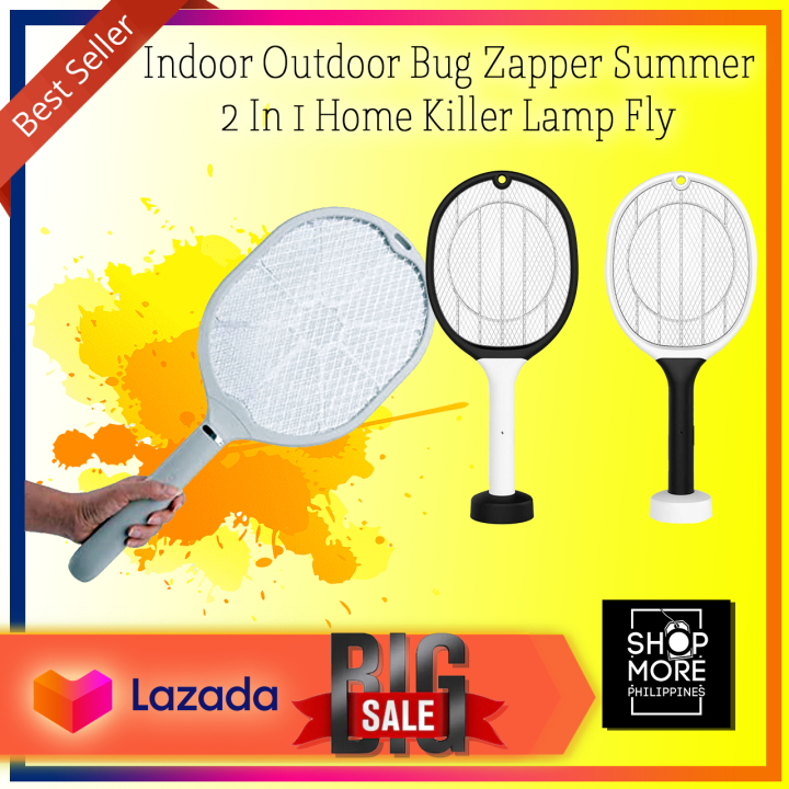 Rechargeable Electronic Mosquito Racket Swatter Killer Bat Electronic 2 ...