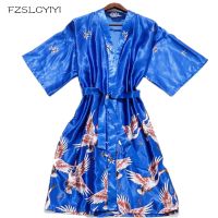 【Bathroom sale】FZSLCYIYI เสื้อคลุมอาบน้ำแขนสั้นสำหรับผู้หญิง,เสื้อคลุมอาบน้ำผ้าเรยอนไหมเทียมงานแต่งงานสไตล์ยาวของผู้หญิงชุดเพื่อนเจ้าสาวเสื้อคลุมเจ้าสาวใส่อยู่บ้าน