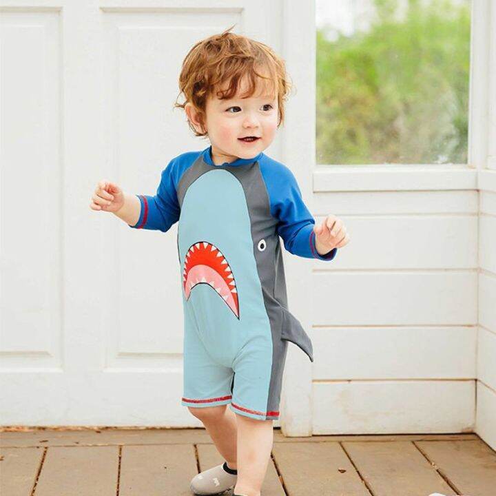 baby boy swimsuit baju berenang bayi lelaki baby boy shark cute