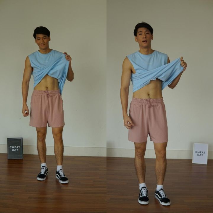 relax-cotton-puffin-shorts-กางเกงขาสั้น-cheat-day-activewear