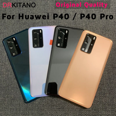 Original NEW P40 Back Glass Cover For P40 Pro Battery Cover Back Glass Panel Rear Door Housing Case+Camera Replace
