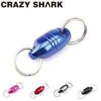 Crazyshark แม่เหล็กปล่อยพวงกุญแจเปลือกอลูมิเนียมเครื่องมือสำหรับ Fly Fishing ที่จับแม่เหล็กแรงสูงถึง7 .7lb/3.5Kg