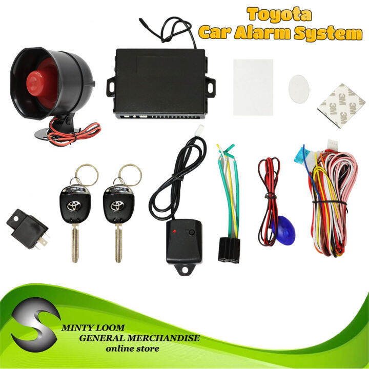 Toyota Car Alarm System Anti Theft With Key Remote Compatible to All