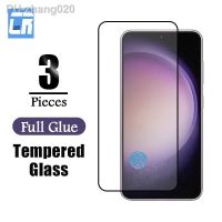 1-3Pcs Fingerprint Unlock Tempered Glass For Samsung Galaxy S23 S22 S21 Plus Full Cover Screen Protector Note 20 Protective Film