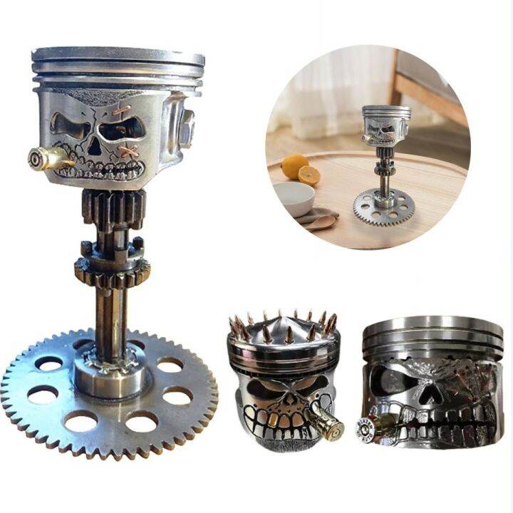 VVGF Halloween Party Skeleton Sculpture Realistic Skull Man Head Statue