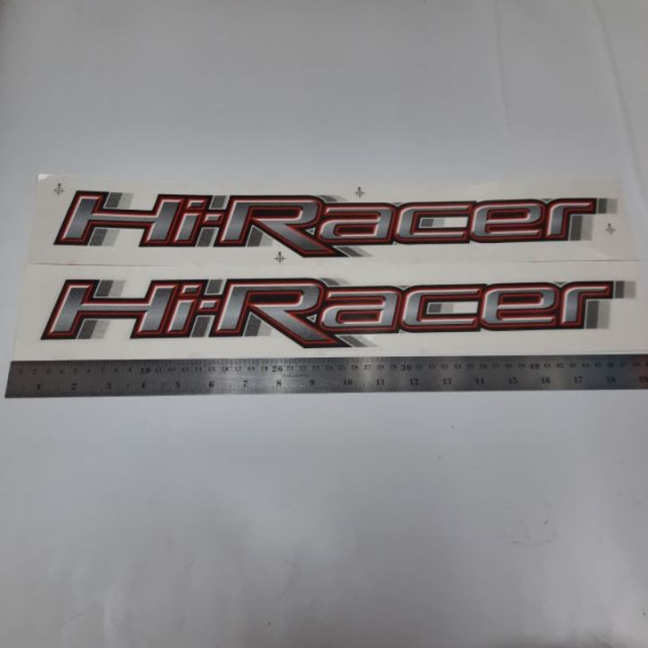สติ๊กเกอร์ดั้งเดิมติดแก้มท้ายรถ-mazda-bt50-คำว่า-hi-racer-คำว่า-hiracer-คำว่า-hi-racer-ติดรถ-แต่งรถ-มาสด้า-sticker