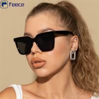 FEECE แว่นกันแดดแฟชั่นทรงสี่เหลี่ยมผืนผ้าสี UV400ยอดนิยมสีสันสดใสแว่นตากันแดดแว่นกันแดดแฟชั่นแว่นสี่เหลี่ยมสำหรับผู้หญิง