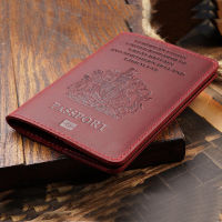 Retro Genuine Leather British Passport Cover Travel Passport Case Men Retro Cover on The Passport