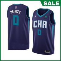 Top-quality 2021-22 Nba Basketball Mens Jersey Charlotte Hornets 0 Miles Bridges Heat Pressed Jerseys