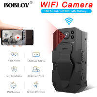 BOBLOV กล้อง WD16จิ๋วระบบ WIFI กล้องบอดี้ถ่ายวิดีโอ HD 1080P อุปกรณ์บันทึกวิดีโอ IP แบบไร้สายอุปกรณ์บันทึกวิดีโอสำหรับการปั่นจักรยาน/การเดินทาง/การตรวจสอบทารก