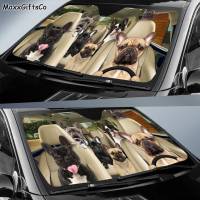 French Bulldog Car Sun Shade, French Bulldog Windshield, Dogs Family Sunshade, French Bulldog อุปกรณ์เสริมในรถยนต์,French Bulldog