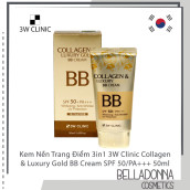 HCM Kem Nền Trang Điểm 3in1 3W Clinic Collagen & Luxury Gold BB Cream SPF