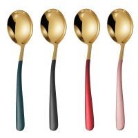 304 Stainless Steel Spoon Household Creative Personality European Style Internet Sensation Spoon Long Handle Spoon Small Spoon Gold Spoon Meal Spoon