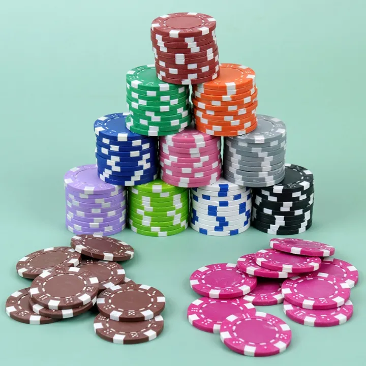 10PCS Poker Chips Multiplayer Game ABS+Iron+Clay Poker Chip Texas Hold