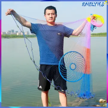 Hand Cast Net,360cm Fishing Casting Net Casting Netwith Flying