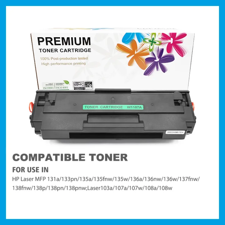 107A W1107A Compatible Black Toner Cartridge for HP 1072 107w MFP 1352 ...