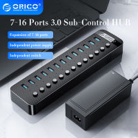 ORICO Industrial USB 3.0 HUB Splitter 10 13-port USB OTG Splitter onoff Switch with 12V Power Adapter Support Computer Charger