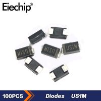 100pcs / lot US1M Rectifier Diode 1A 1000V Ultra-Fast Recovery SMD ไดโอดแพคเกจ SMA