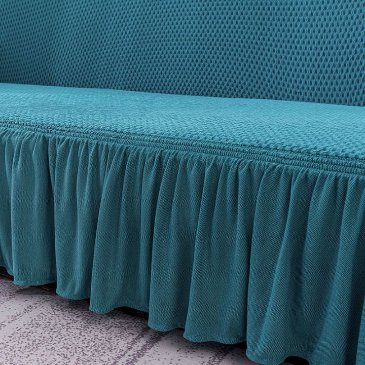 cloth-artist-กระโปรงโซฟาปกสีทึบลายสก๊อตโซฟาปกแฟชั่นที่เรียบง่ายสีทึบโซฟาปกเหมาะสำหรับห้องนอน