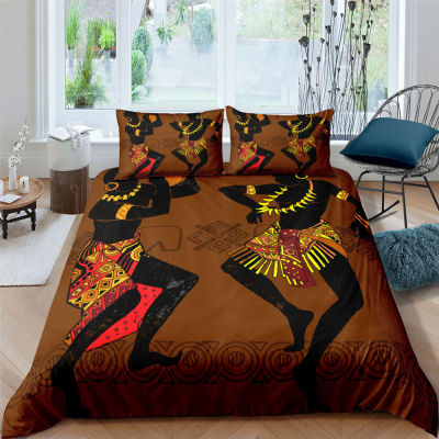 African Woman Bedding Sets Comforter Duvet Cover Set With Pillowcase Quilt Cover Twin Full Queen King Single Size