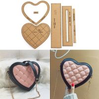 1Set DIY Kraft Paper Template Heart Shaped Clutch Shoulder Messenger Bag Leather Craft Pattern DIY Stencil Sewing Pattern