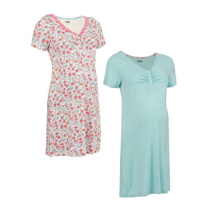 ชุดนอนให้นม Mothercare floral nursing nightdresses - 2 pack VC380