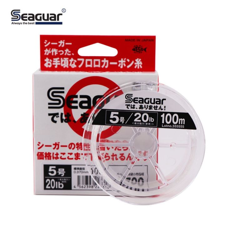 seaguar-สายสายลีดเดอร์ปลาคาร์ปโมโนฟิจากัวร์-4lb-20lb-100m-ทดสอบฟลูออโรคาร์บอน