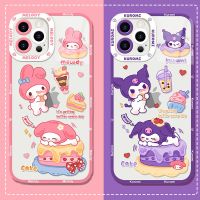 เคสใสลายเค้ก Kuromi,เคสใสสำหรับ Samsung Galaxy A04 A04S A04E A13 A33 A53 A73 A12 A22 A32 A52 A51 A71ฝาหลังนิ่ม