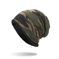 【YD】 ​Elastic Riding Fishing Warm Fleece  Cap Men Outdoor Climbing Windproof Camouflage Hat