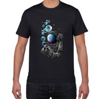 YEV F629MT creative planet cotton t shirt men loose cool spaceman T-shirt casual summer funny tshirt Tee shirt men clothes W98P