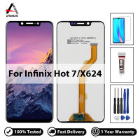 6.2 "ต้นฉบับสำหรับ Infinix ร้อน7 X624จอแสดงผล LCD Touch Screen Digitizer สมัชชาซ่อมอะไหล่สำหรับ Infinix ร้อน7 X624B จอแอลซีดีไม่มีพิกเซลตาย