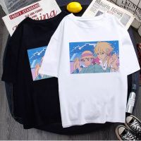 Japan Anime Harajuku cute Cartoon Ulzzang Ghibli vintage vegan Howls Moving Castle punk tees top print Pink short sleeve woman