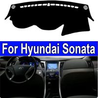 แผงหน้าปัดรถยนต์คลุมสำหรับ Hyundai Sonata 2011 2012 2013 2014 Sonata พรมที่รองโทรศัพท์ติดรถยนต์8พรมกันลื่นกันลื่นยูวี