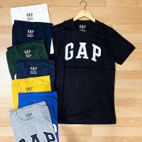 เสื้อยืดคอกลม ผ้าคัตต้อน ปัก GAP แฟชั่น ?