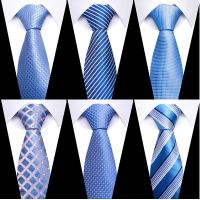 High Quality Nice Handmade Silk Neck Tie Men Solid Sky Blue Clothing accessories Male Gravatas Fit Wedding Formal Workplace