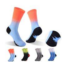 Gradient basketball socks male professional sport towel bottom running socks blue their elite high help sports socks