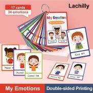 Lachilly 17 thẻ cảm xúc của tôi tiếng Anh và Trung Quốc học tập từ THẺ