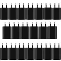 T017 10-20ชิ้น5V 1A Eu 5W อะแดปเตอร์เครื่องชาร์จติดผนังสำหรับ IPhone 7 8X13 14