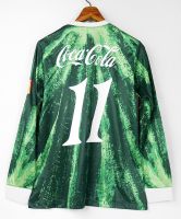 A18 11 KING KAZU KAWASAKI YUMIURI VERDY J LEAGUE HOME 1993 1995 LONG SLEEVED RETRO FOOTBALL SHIRT SOCCER JERSEY