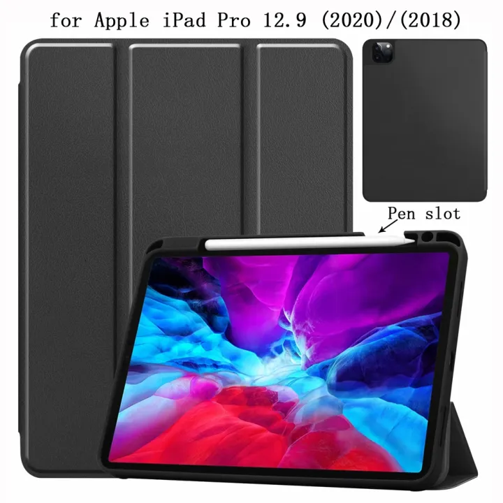 TPU Pencil Slot Tablet Case for iPad Pro 12 9 4th 3rd 12.9 2020 A2069 ...