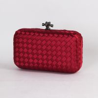 2021 New Retro Designer Handmade Small Woven Clutch Banquet Handbag Lady Womens Silk Flap Chain Crochet Hand Bag Dinner Party